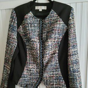 Boston Proper Metallic Threaded Jacket Size 14